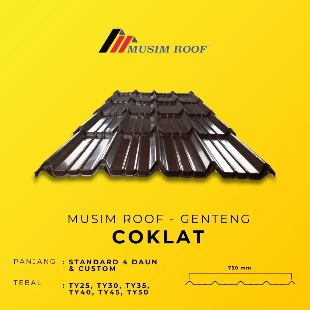 spesifikasi musim roof genteng cokelat