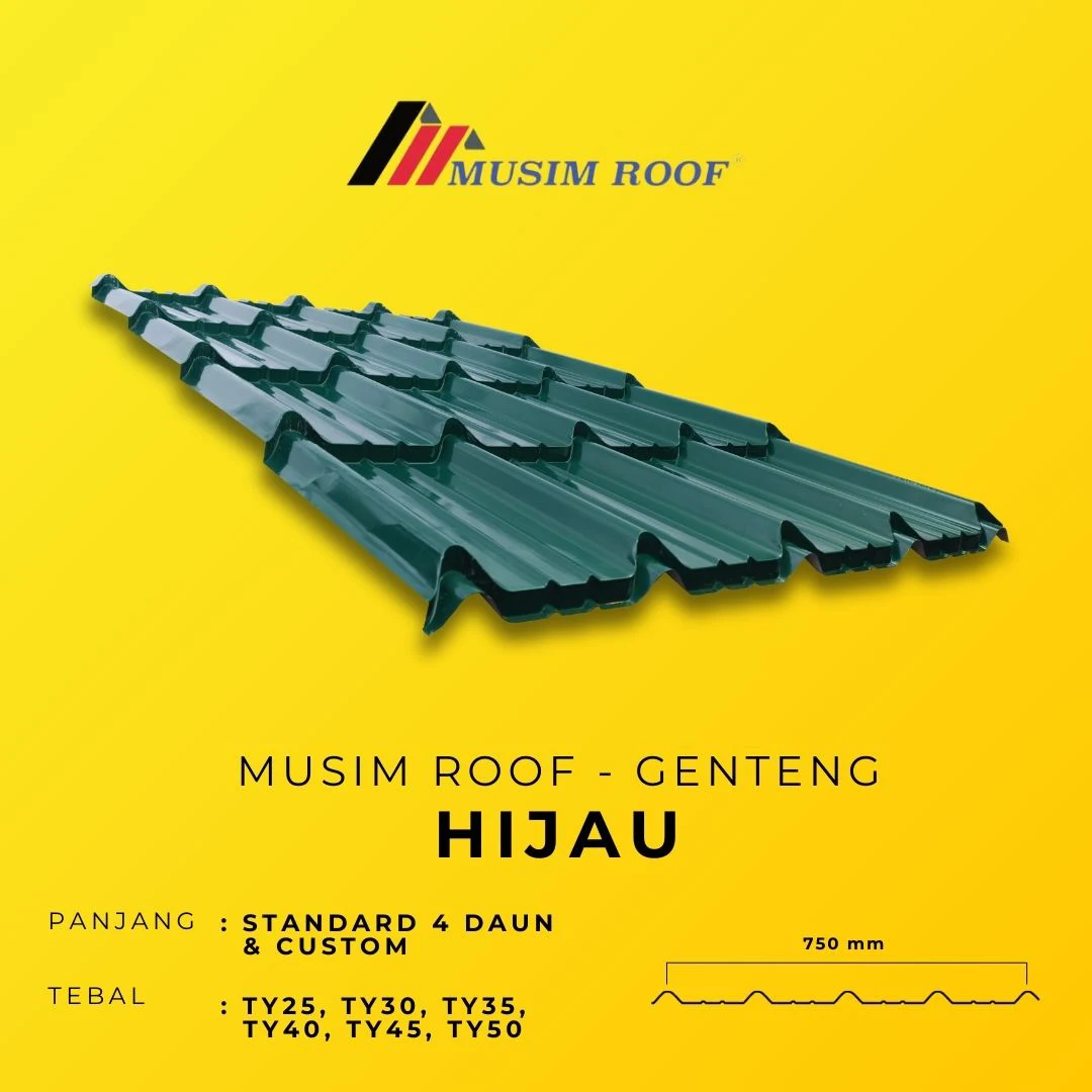spesifikasi musim roof genteng hijau