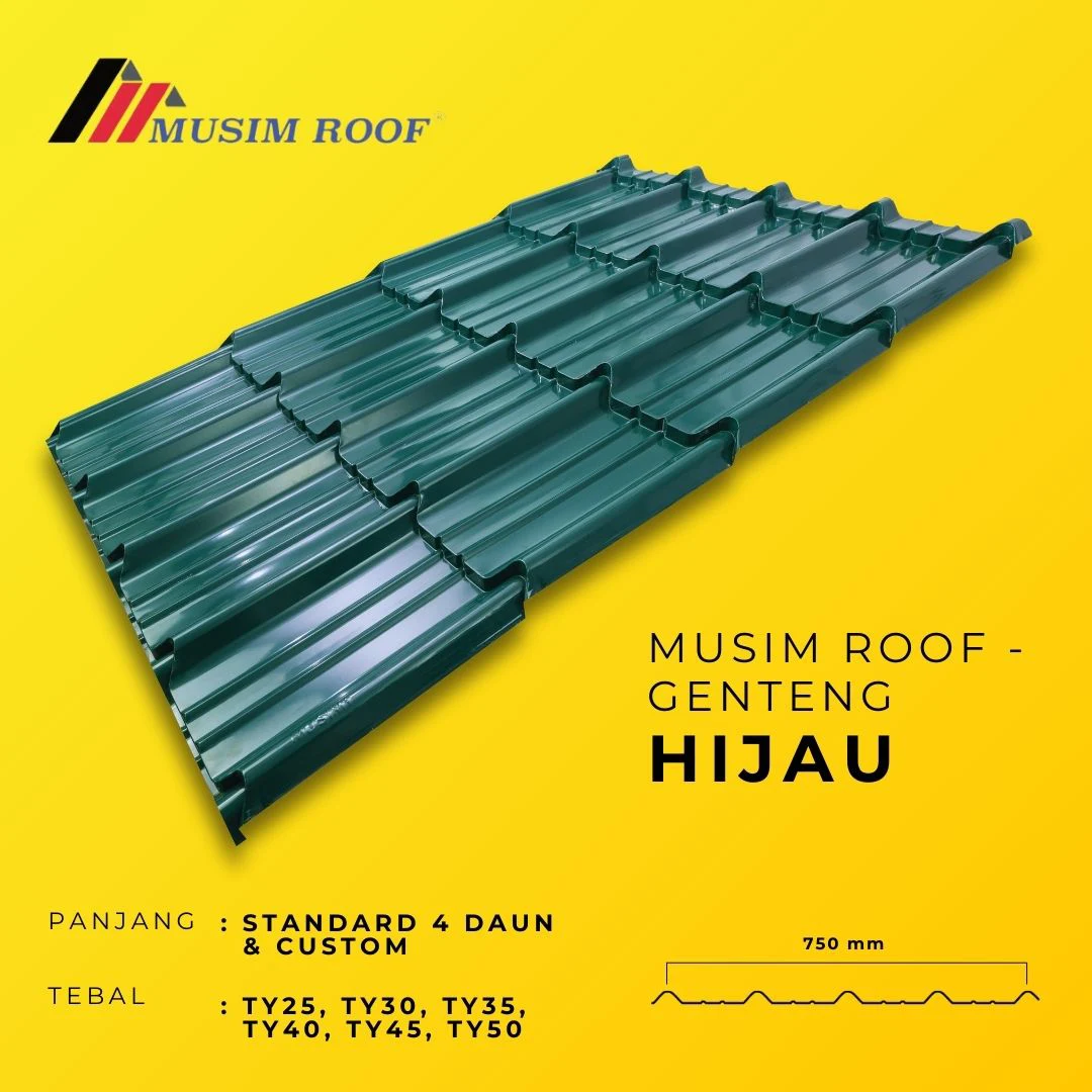spesifikasi musim roof genteng hijau