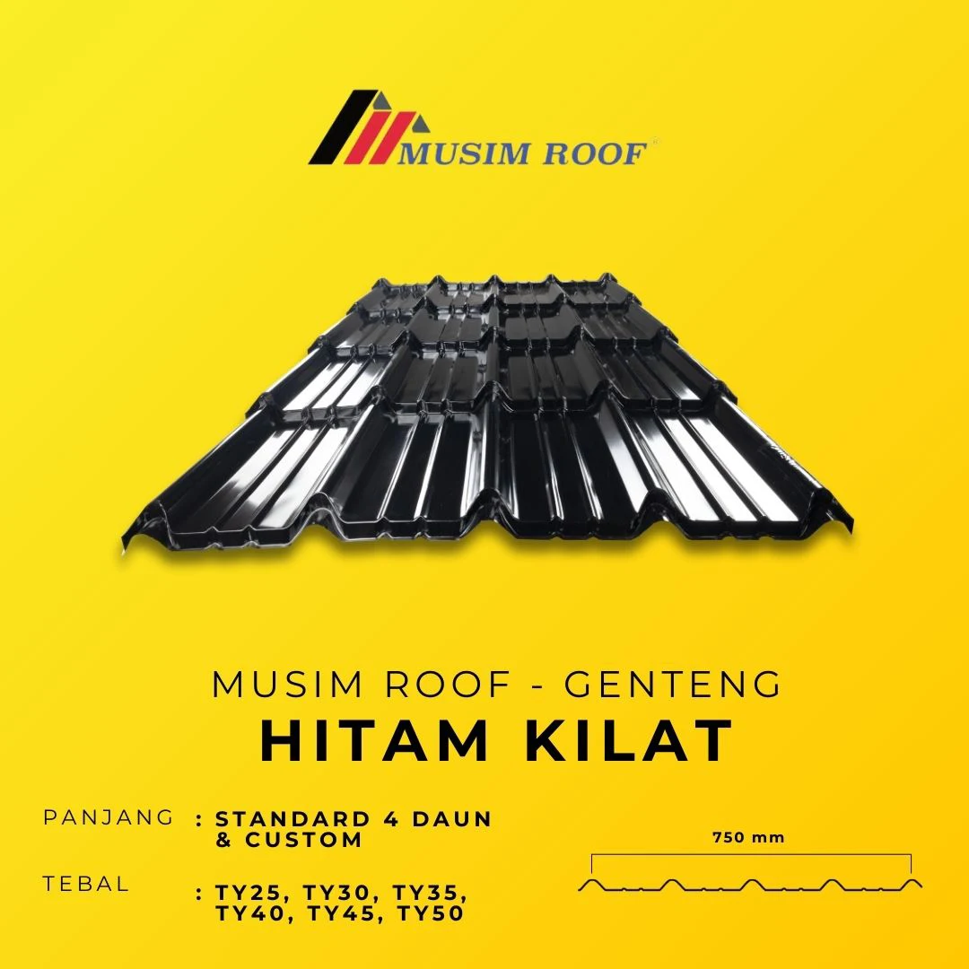 spesifikasi musim roof genteng hitam kilat