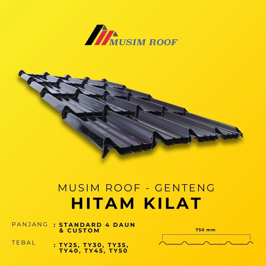 spesifikasi musim roof genteng hitam kilat