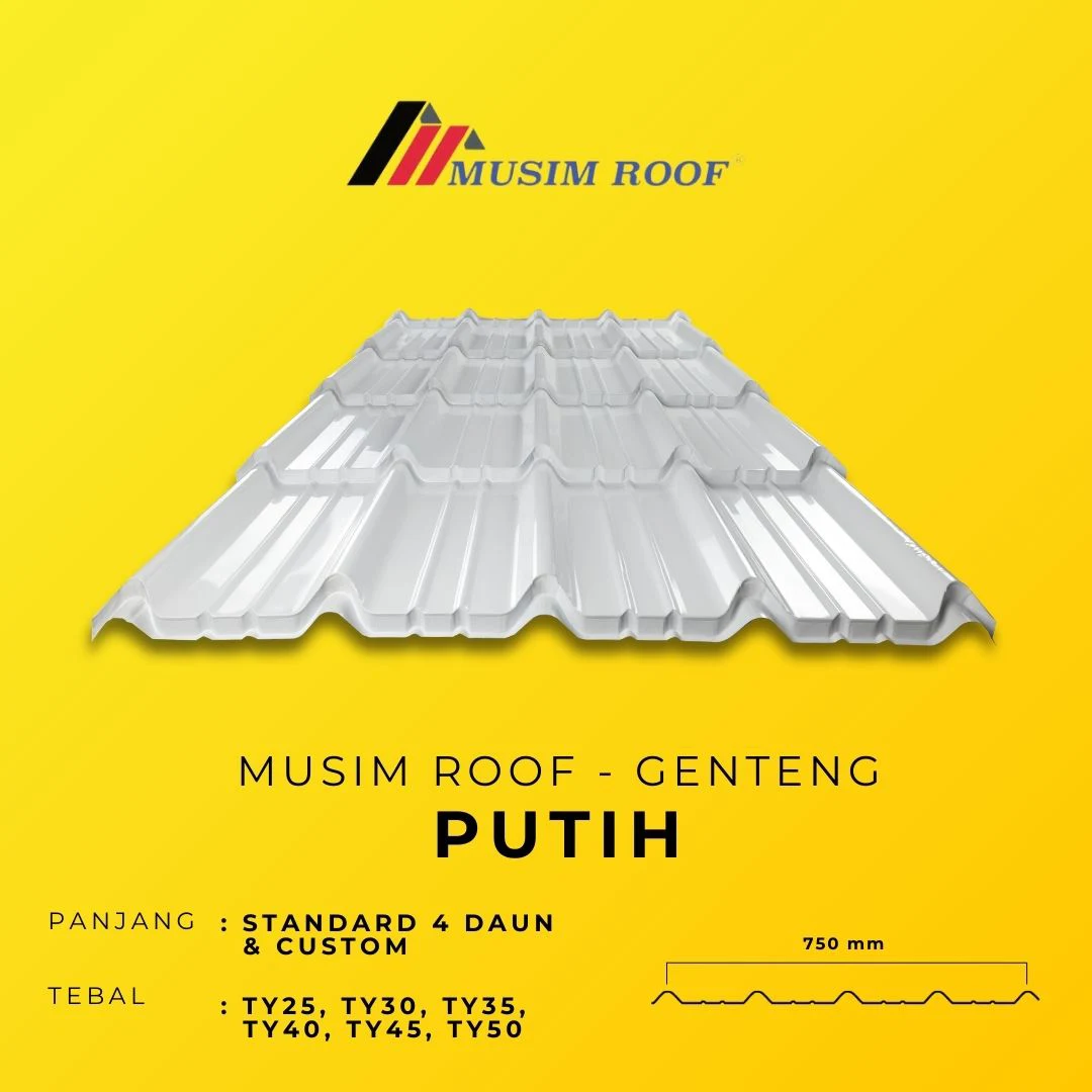 spesifikasi musim roof genteng putih
