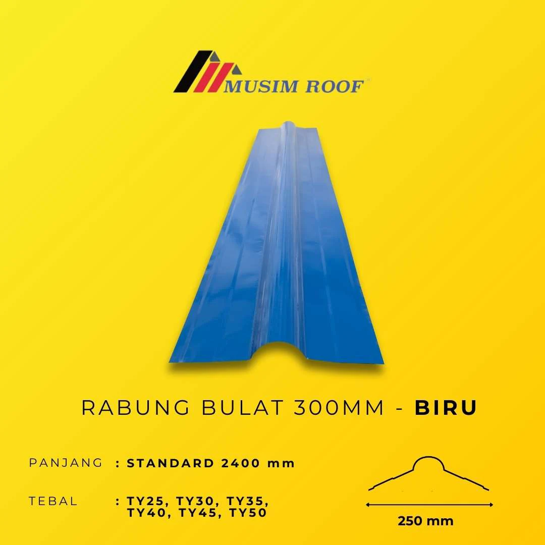 spesifikasi rabung bulat 300 biru
