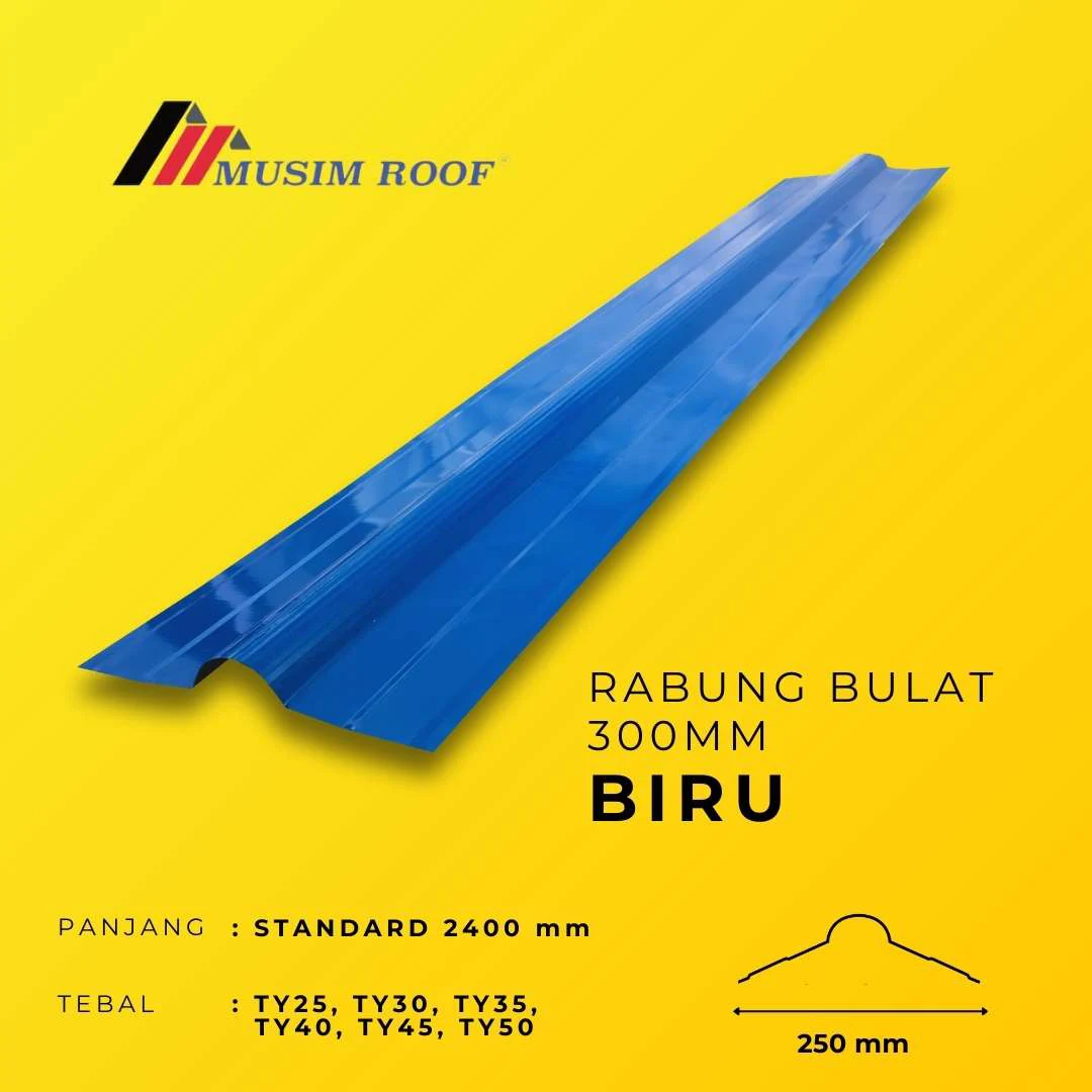 spesifikasi rabung bulat 300 biru