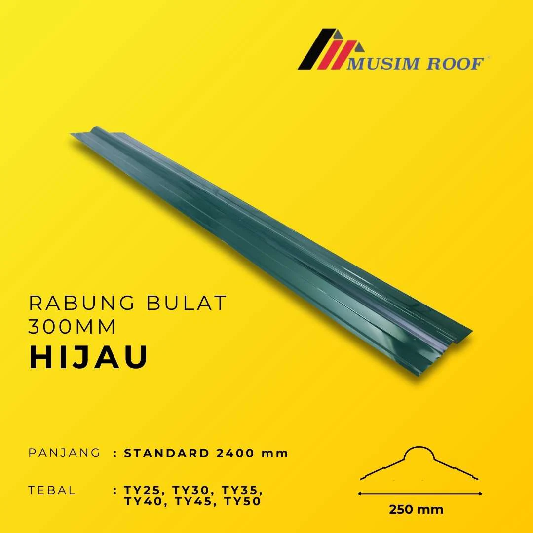 spesifikasi rabung bulat 300 hijau