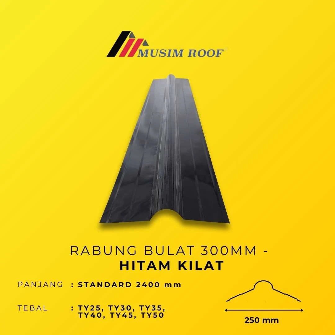 spesifikasi rabung bulat 300 hitam kilat