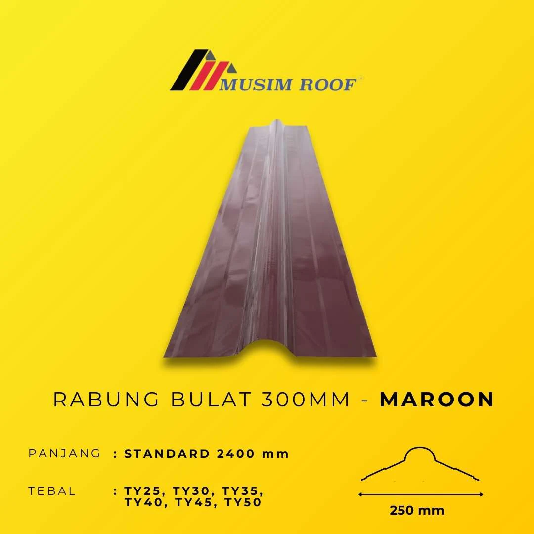spesifikasi rabung bulat 300 maroon