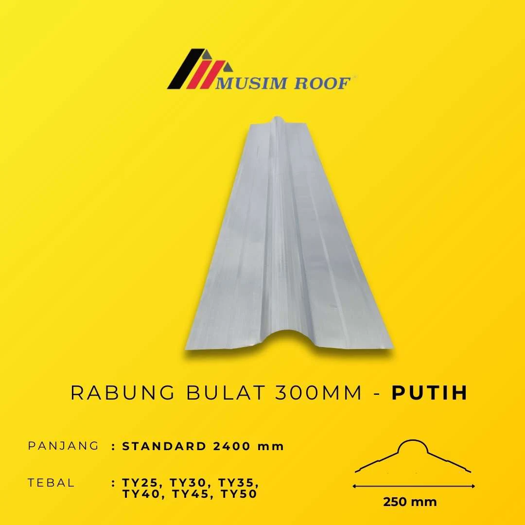 spesifikasi rabung bulat 300 putih