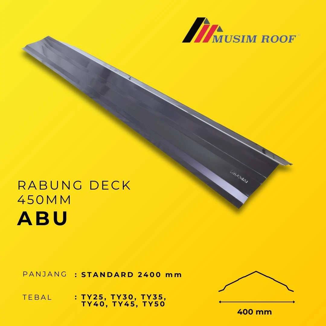 spesifikasi rabung deck 450mm abu - abu