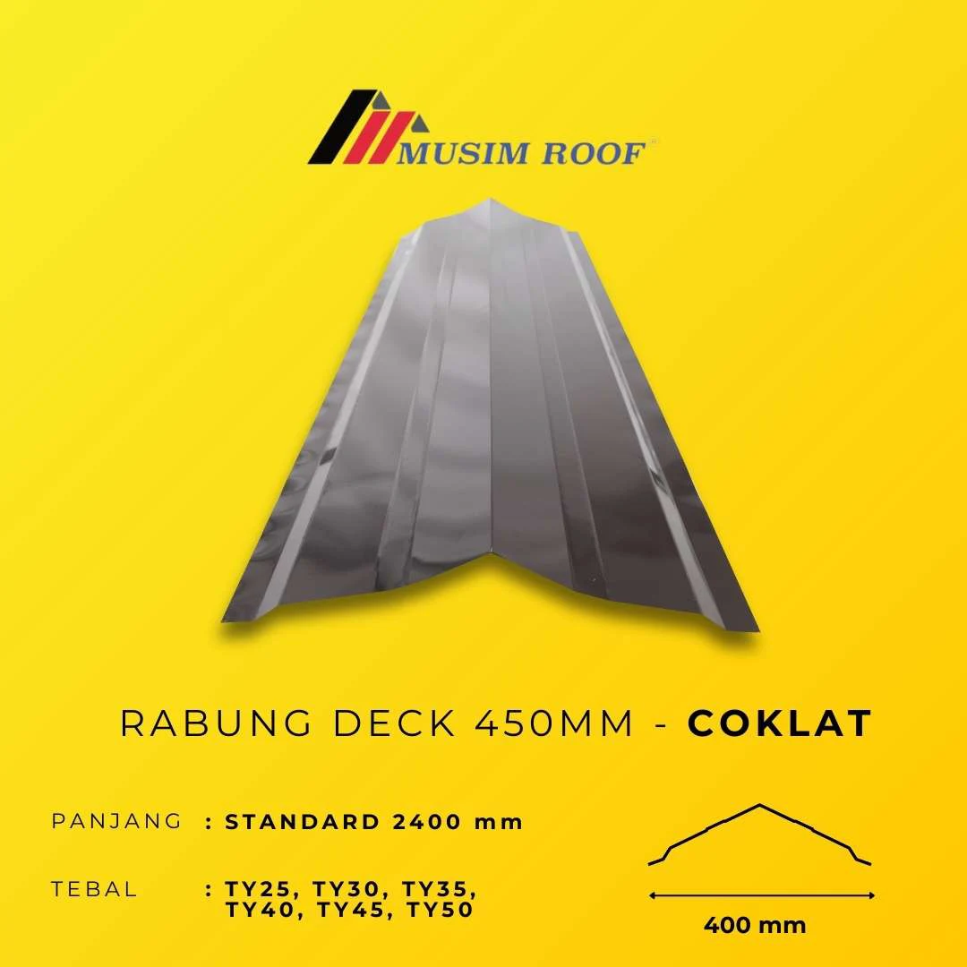 spesifikasi rabung deck 450mm coklat