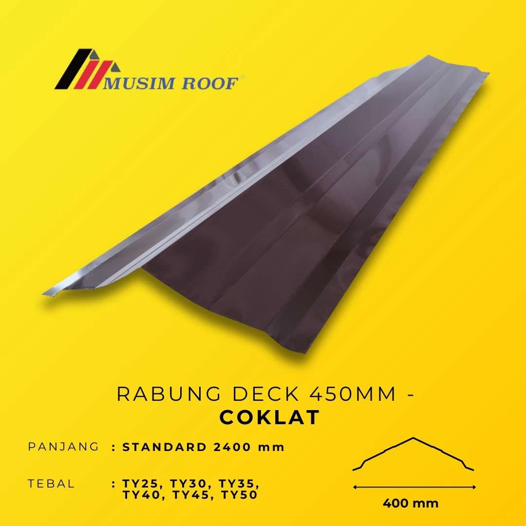 spesifikasi rabung deck 450mm coklat