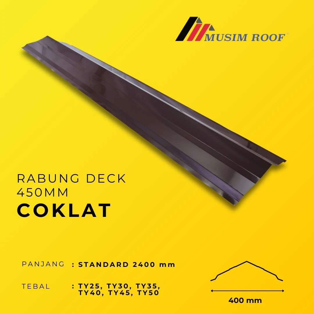 spesifikasi rabung deck 450mm coklat