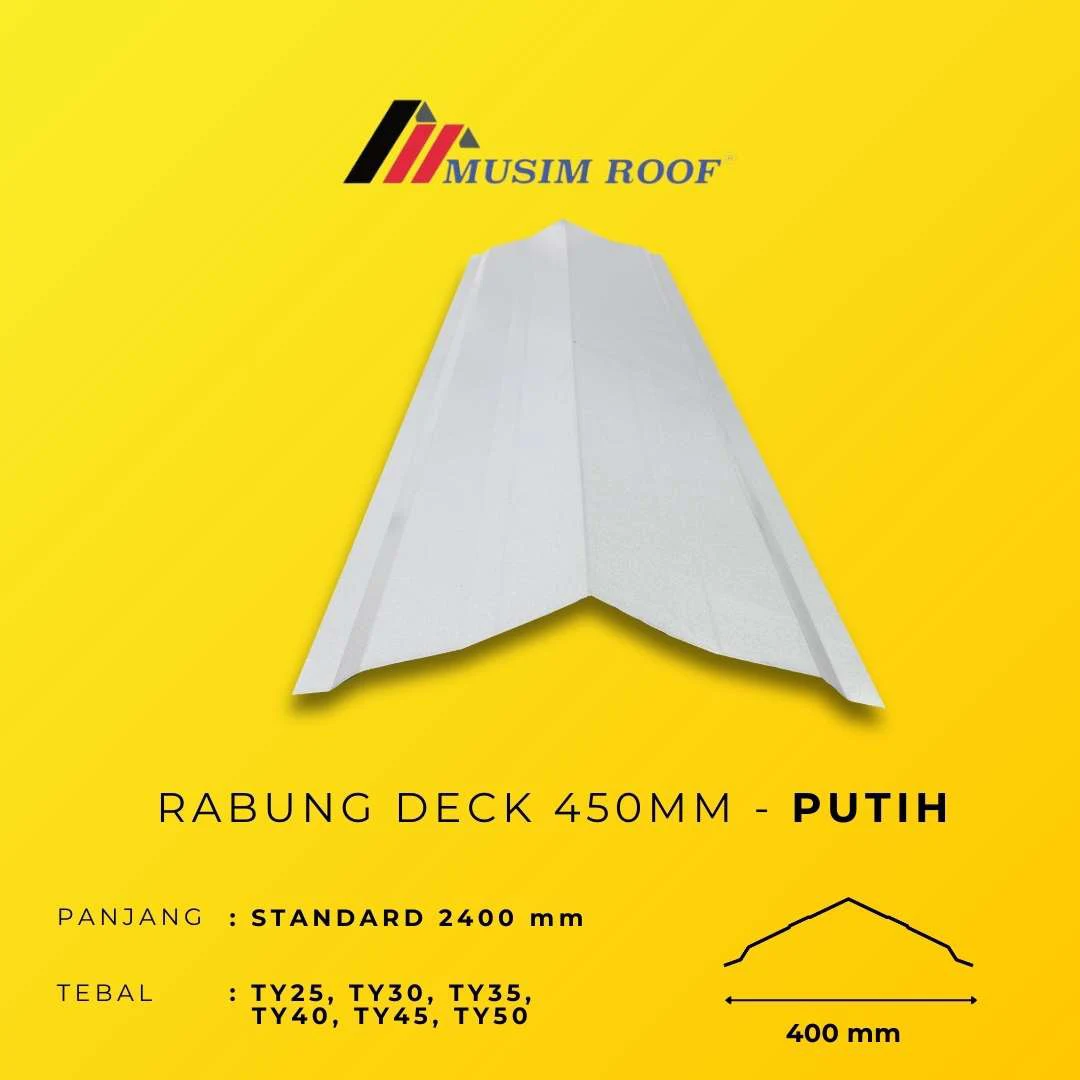 spesifikasi rabung deck 450mm putih