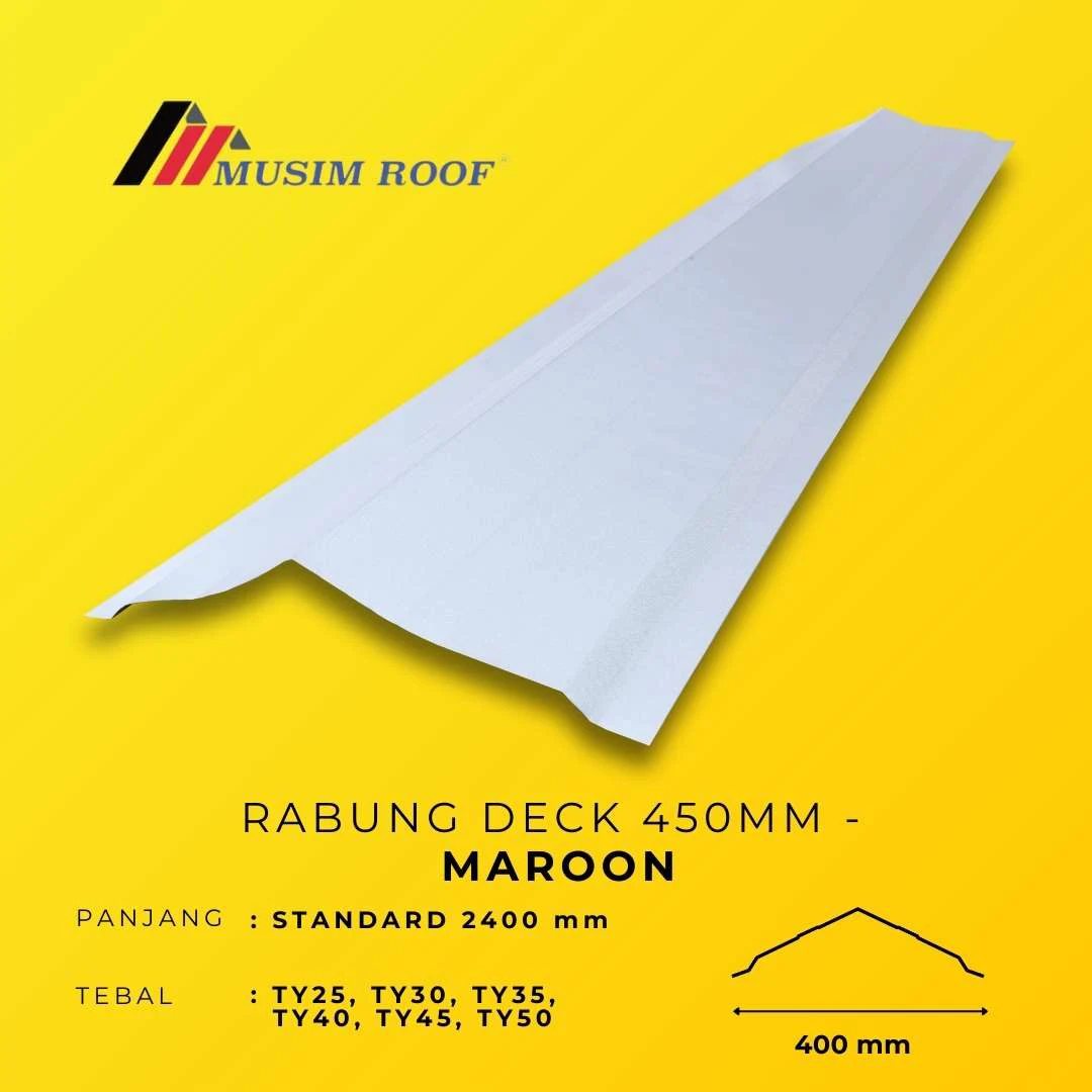 spesifikasi rabung deck 450mm putih