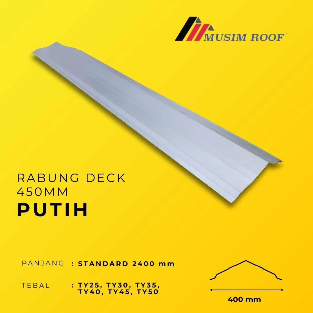 spesifikasi rabung deck 450mm putih