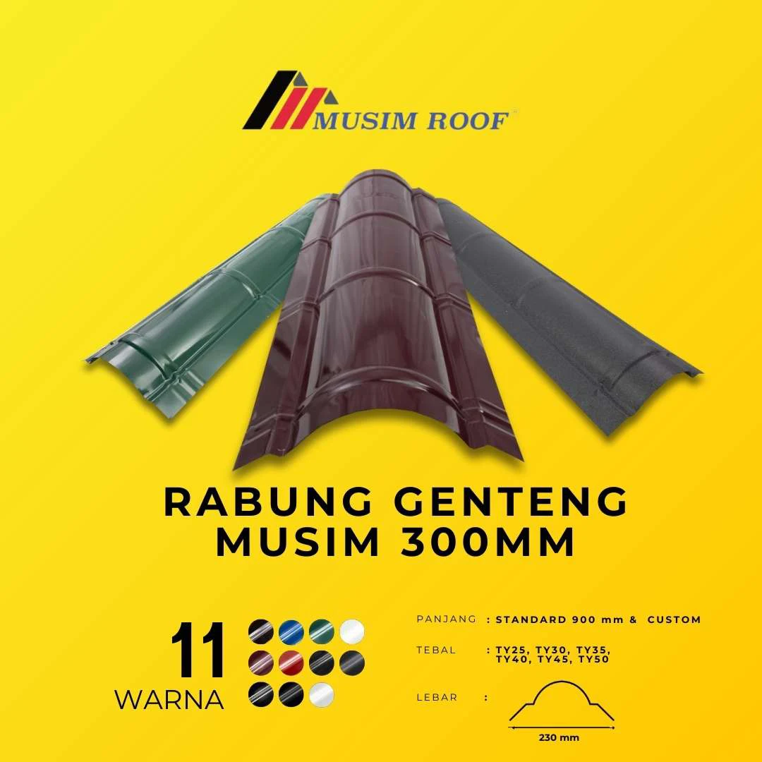 rabung genteng musim 300 mm