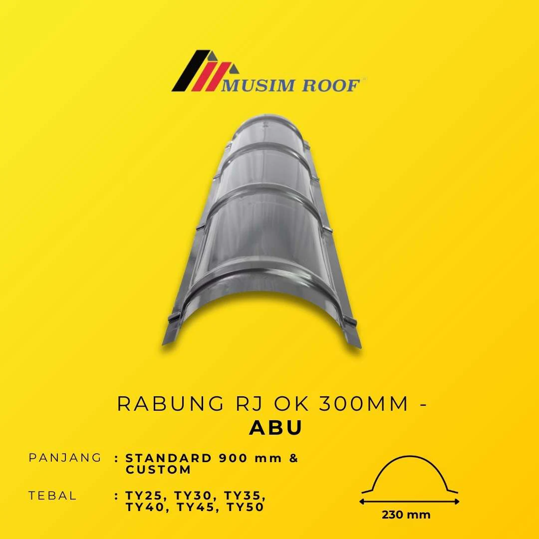 spesifikasi rabung deck 300mm abu - abu