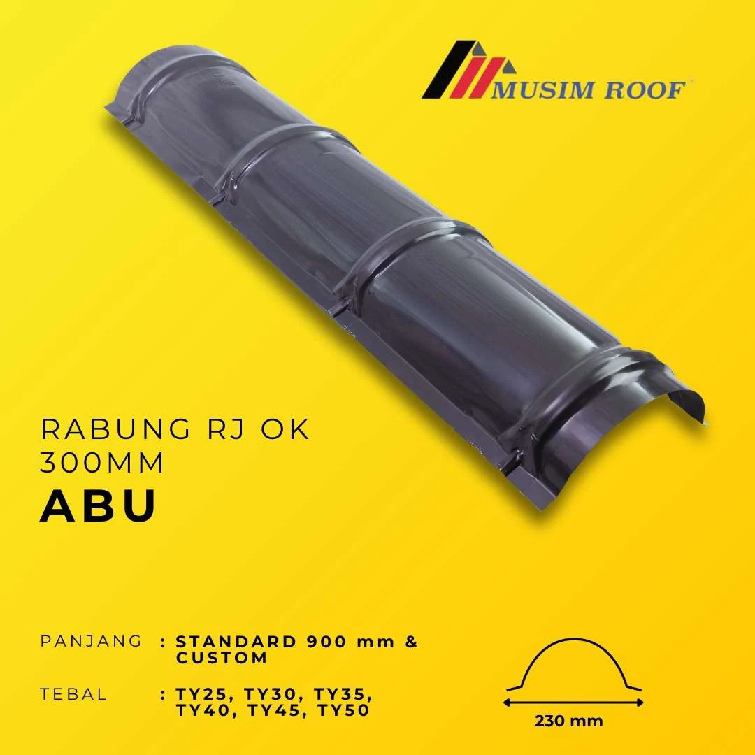 spesifikasi rabung deck 300mm abu - abu