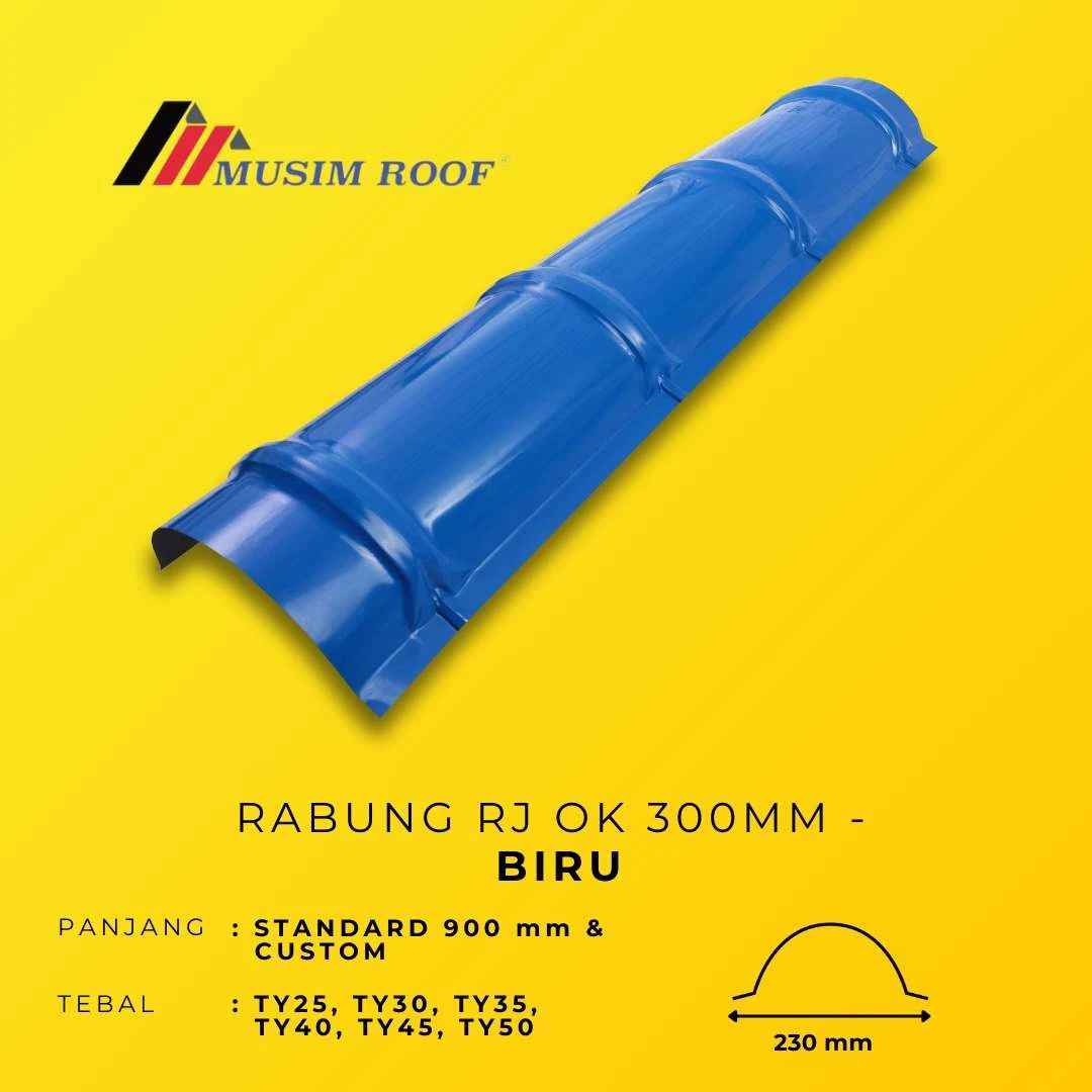 spesifikasi rabung deck 300mm biru