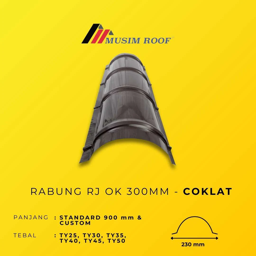 spesifikasi rabung deck 300mm coklat