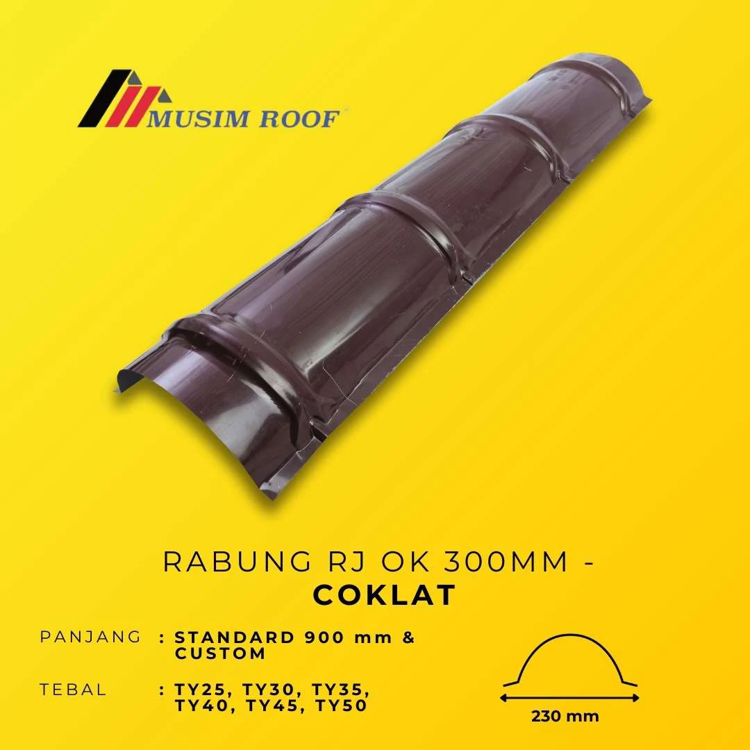 spesifikasi rabung deck 300mm coklat
