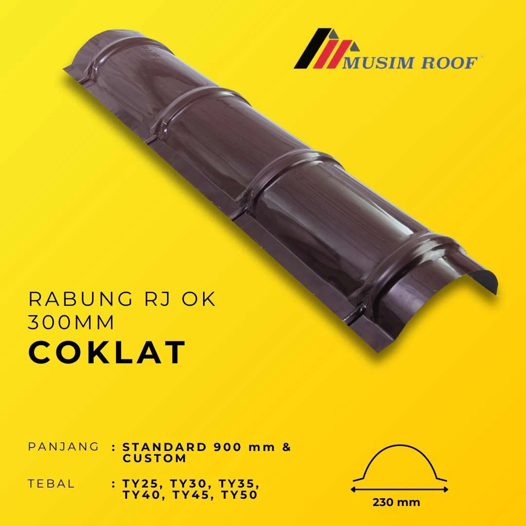 spesifikasi rabung deck 300mm coklat