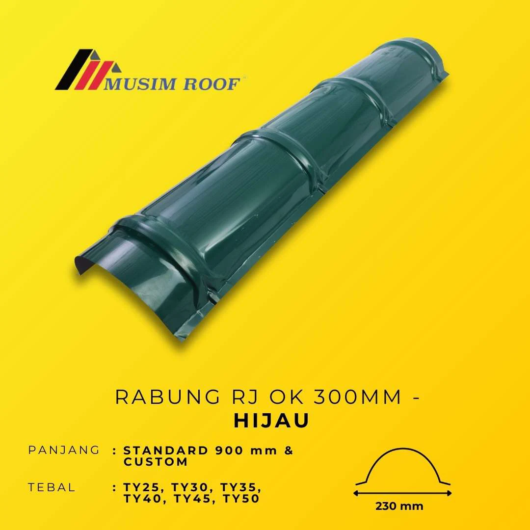 spesifikasi rabung deck 300mm hijau