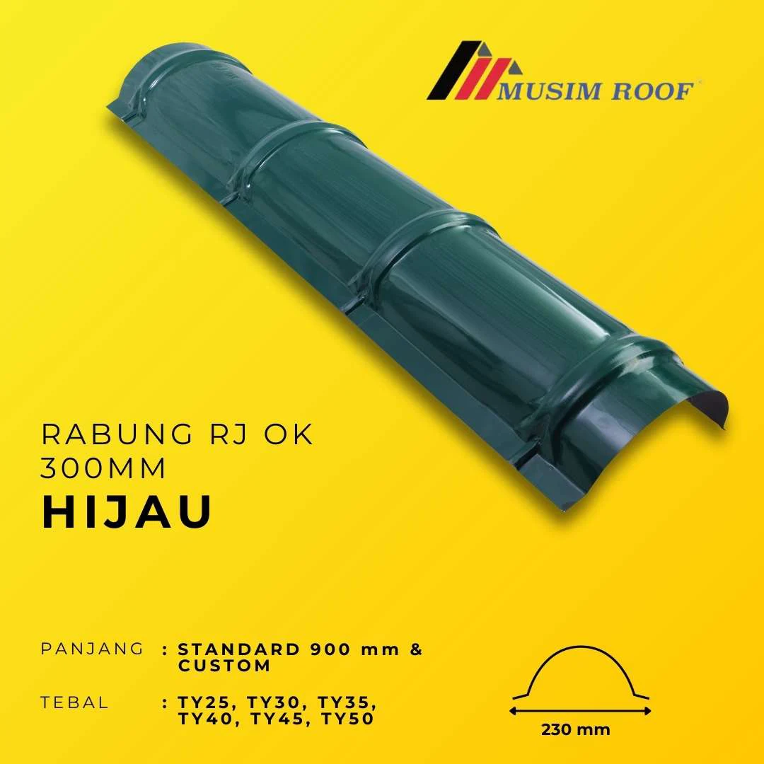 spesifikasi rabung deck 300mm hijau