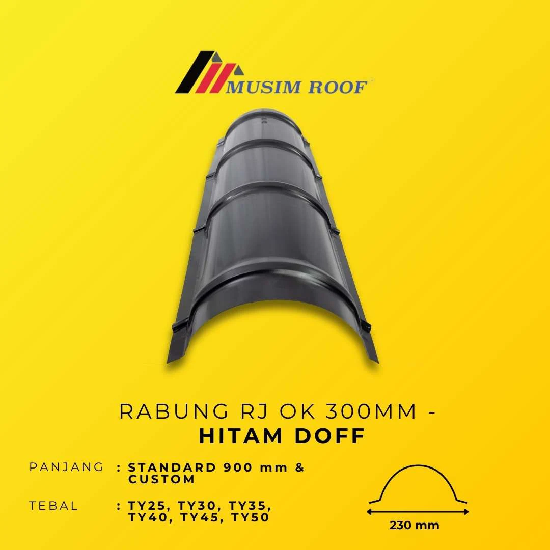 spesifikasi rabung deck 300mm hitam doff