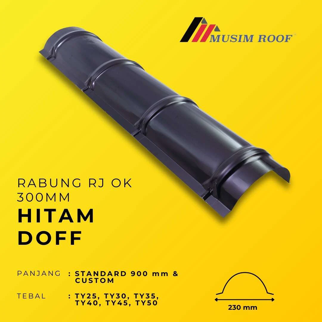spesifikasi rabung deck 300mm hitam doff