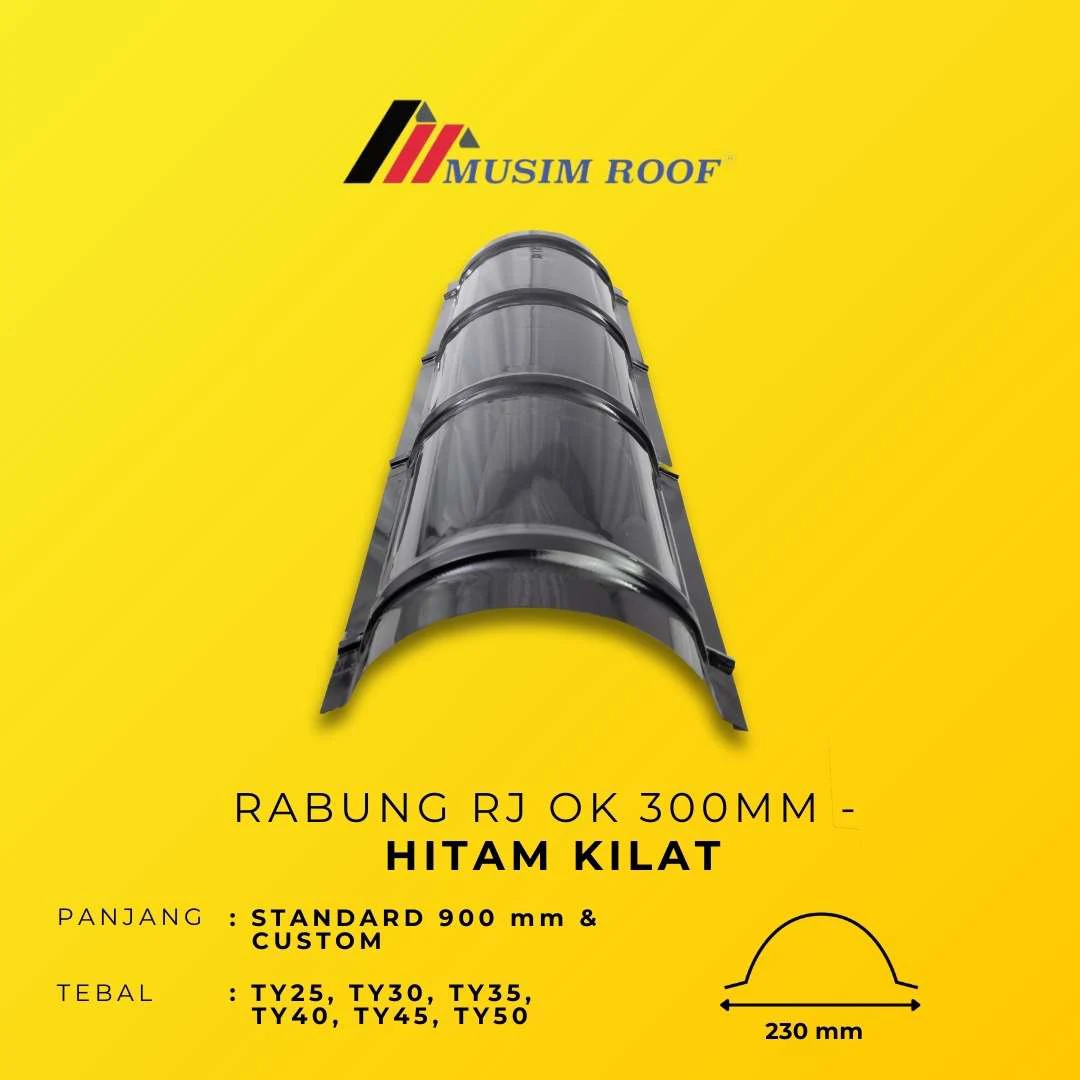 spesifikasi rabung deck 300mm hitam kilat