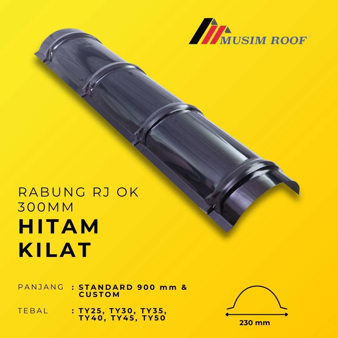 spesifikasi rabung deck 300mm hitam kilat
