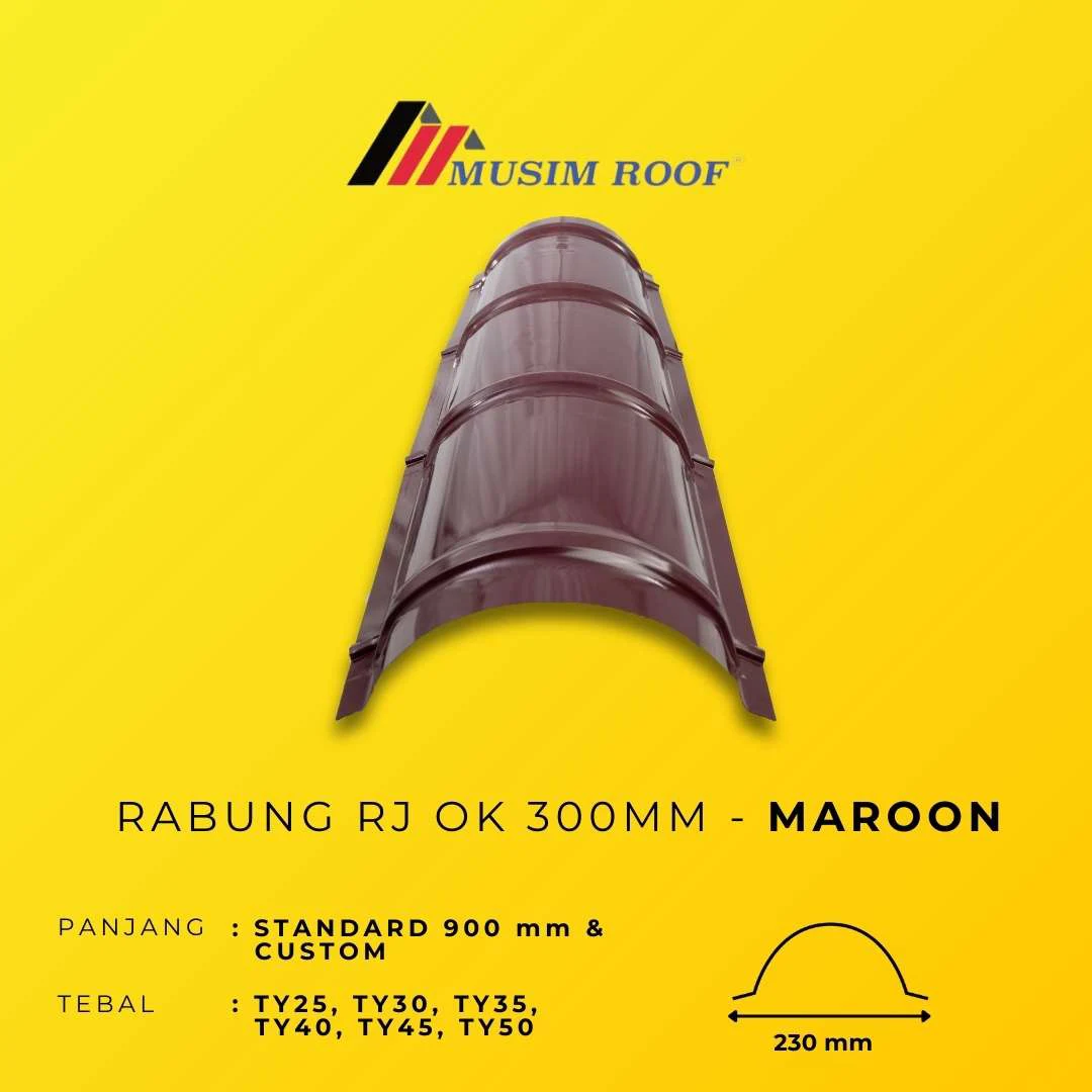 spesifikasi rabung deck 300mm maroon