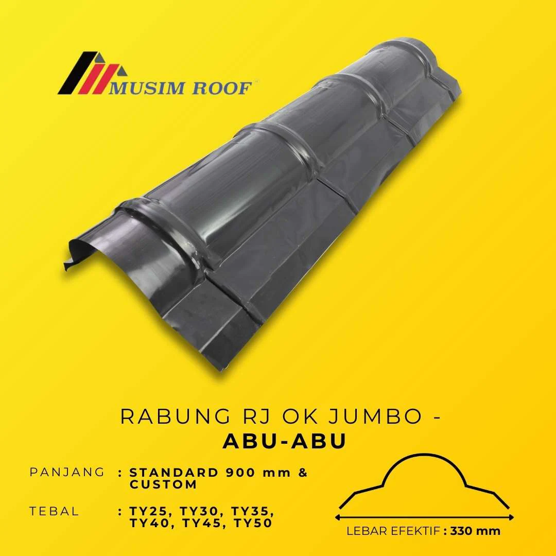 spesifikasi rabung rj ok jumbo abu - abu
