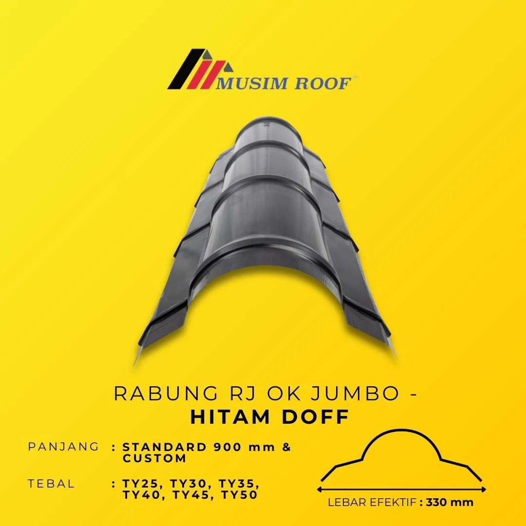 spesifikasi rabung rj ok jumbo hitam doff