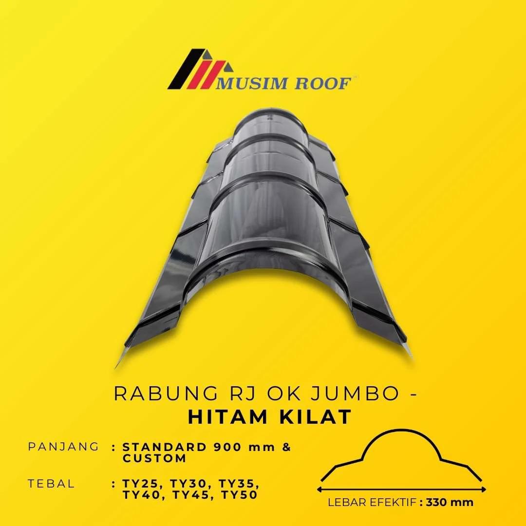 spesifikasi rabung rj ok jumbo hitam kilat