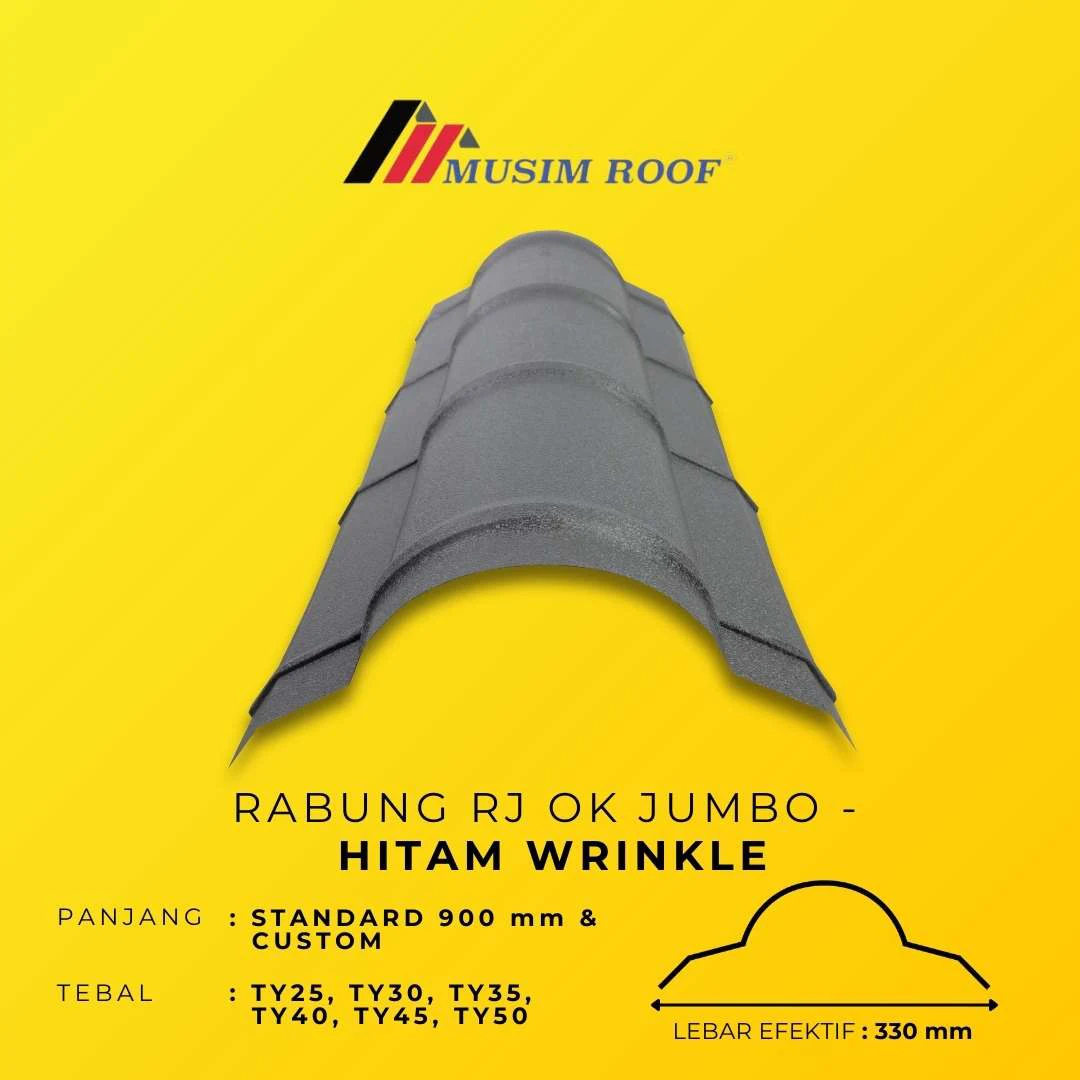 spesifikasi rabung rj ok jumbo hitam wrinkle