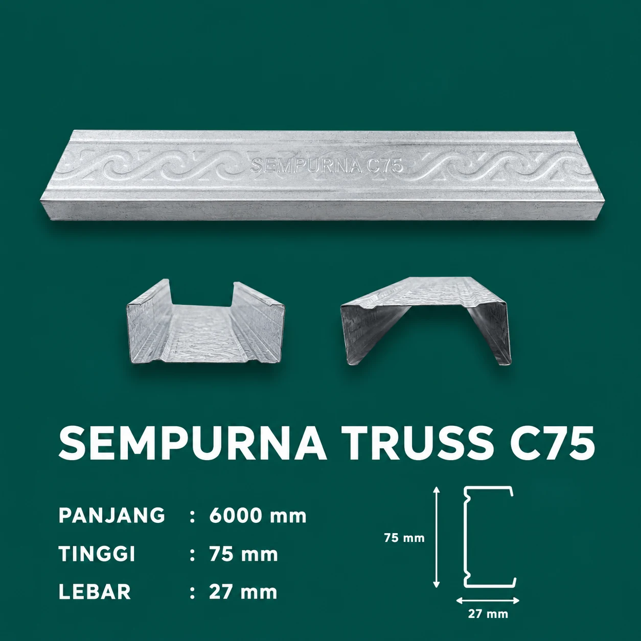 detail spesifikasi sempurna truss c75 medan