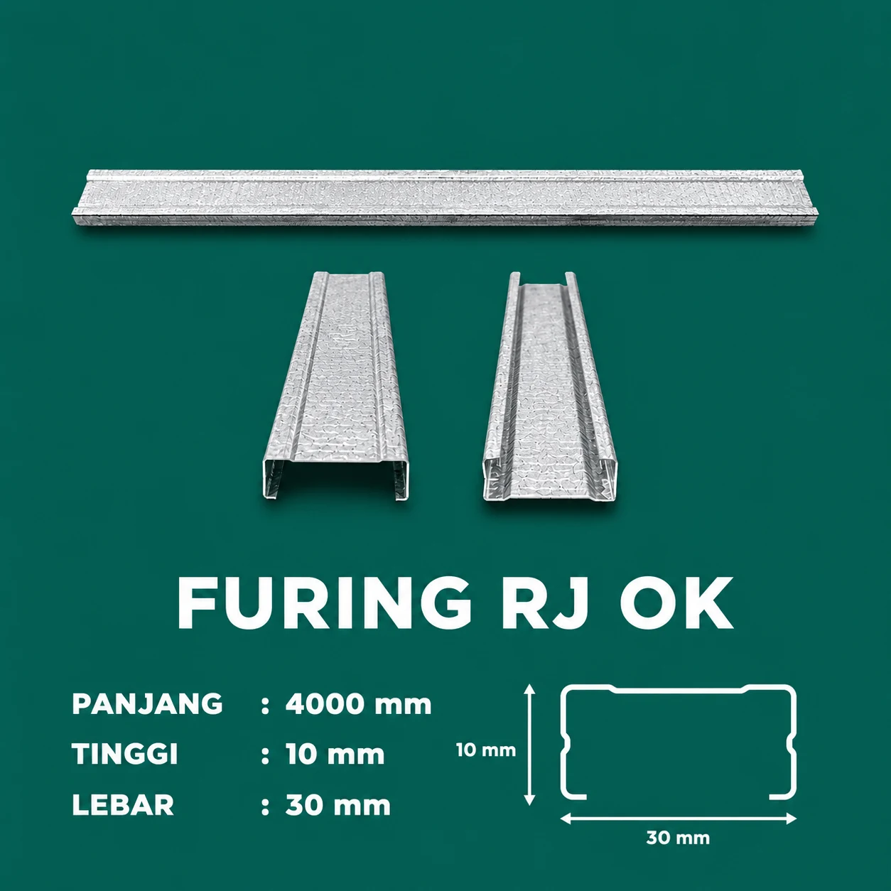 detail ukuran furing