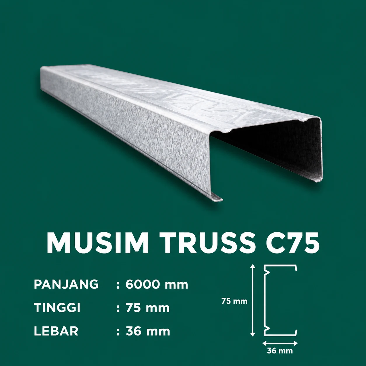 spesifikasi musim truss c75 medan